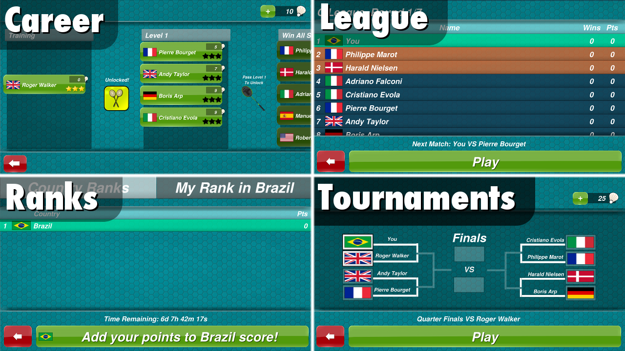 اسکرین شات 2 برنامه Badminton 3D