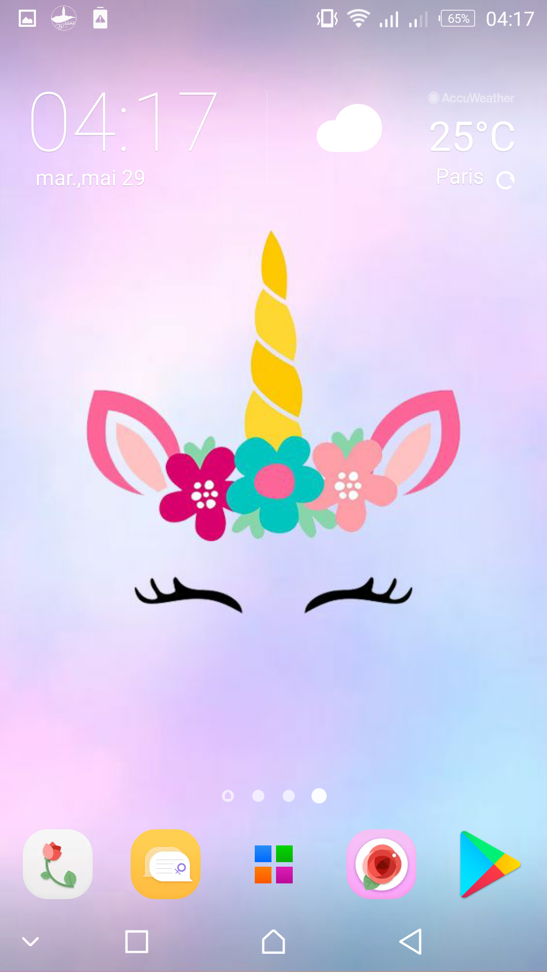 اسکرین شات 6 برنامه Cute Unicorn Girl Wallpapers
