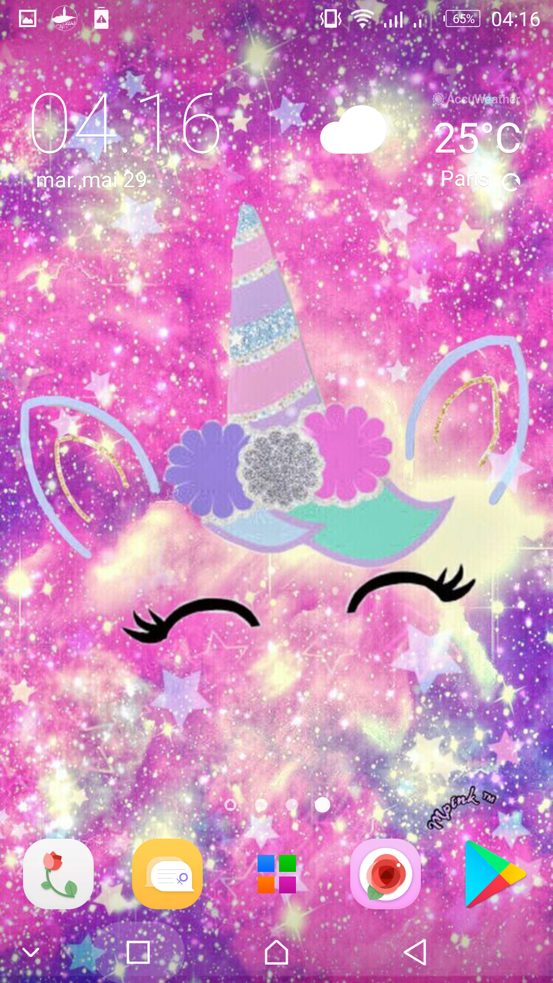 اسکرین شات 8 برنامه Cute Unicorn Girl Wallpapers