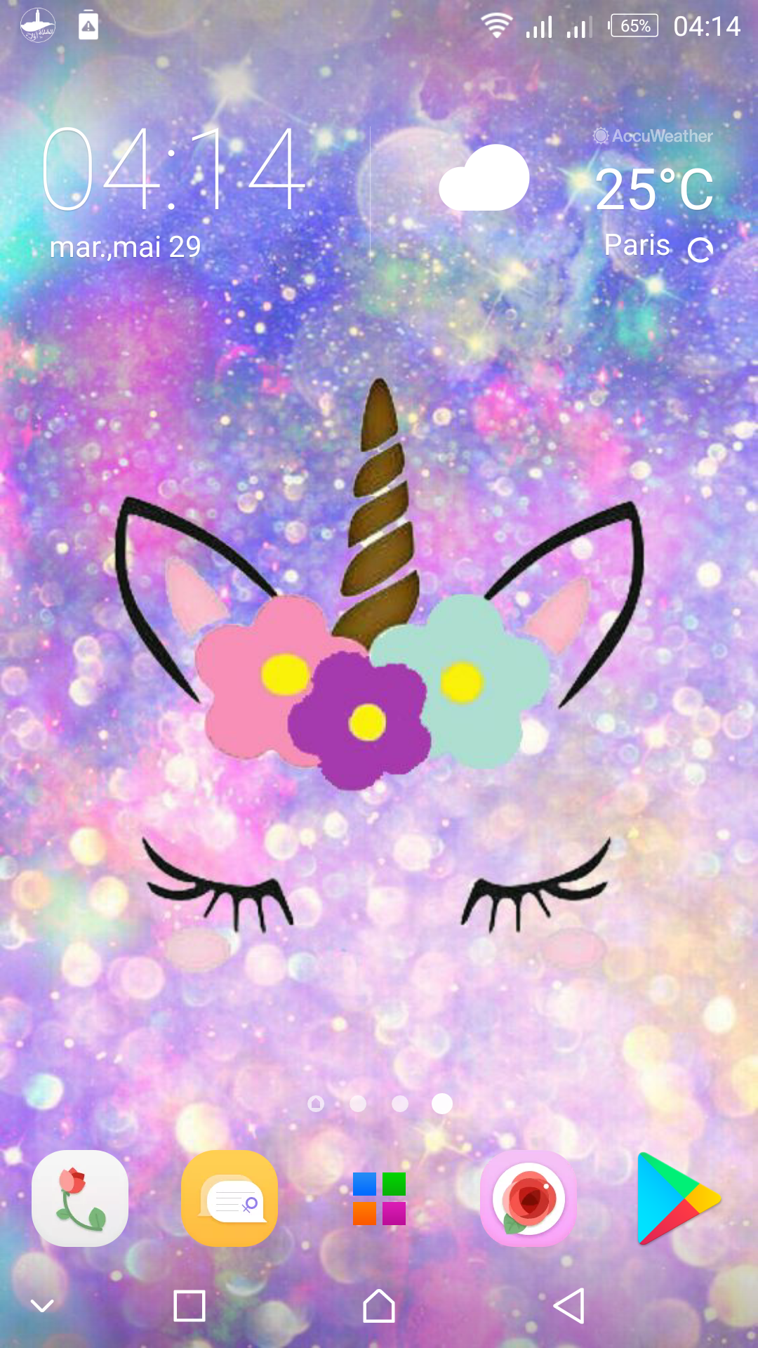 اسکرین شات 3 برنامه Cute Unicorn Girl Wallpapers
