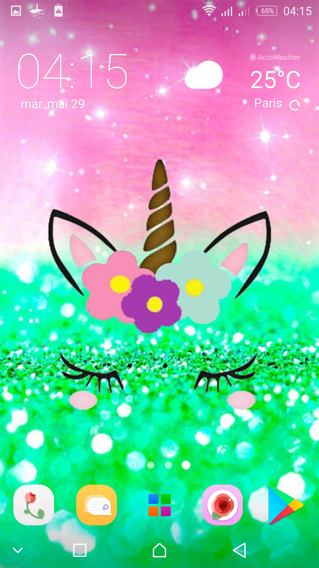 اسکرین شات 7 برنامه Cute Unicorn Girl Wallpapers