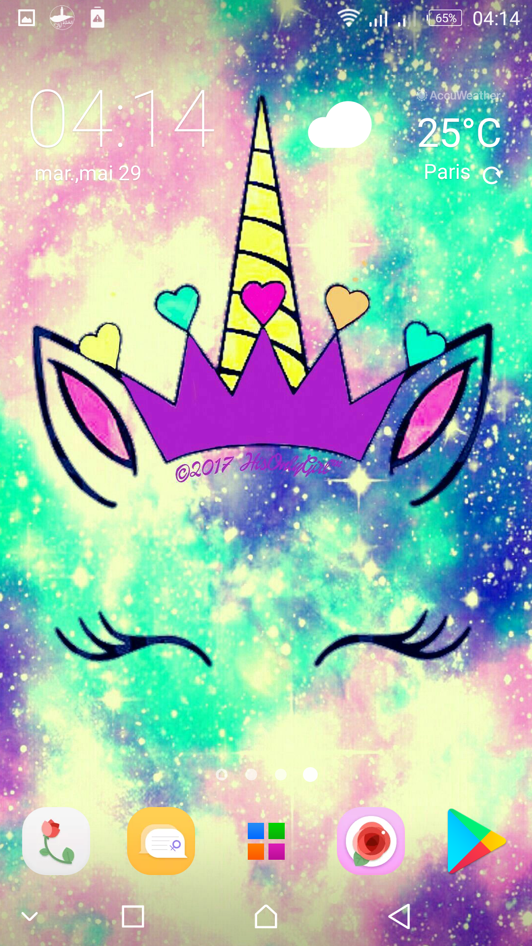 اسکرین شات 5 برنامه Cute Unicorn Girl Wallpapers