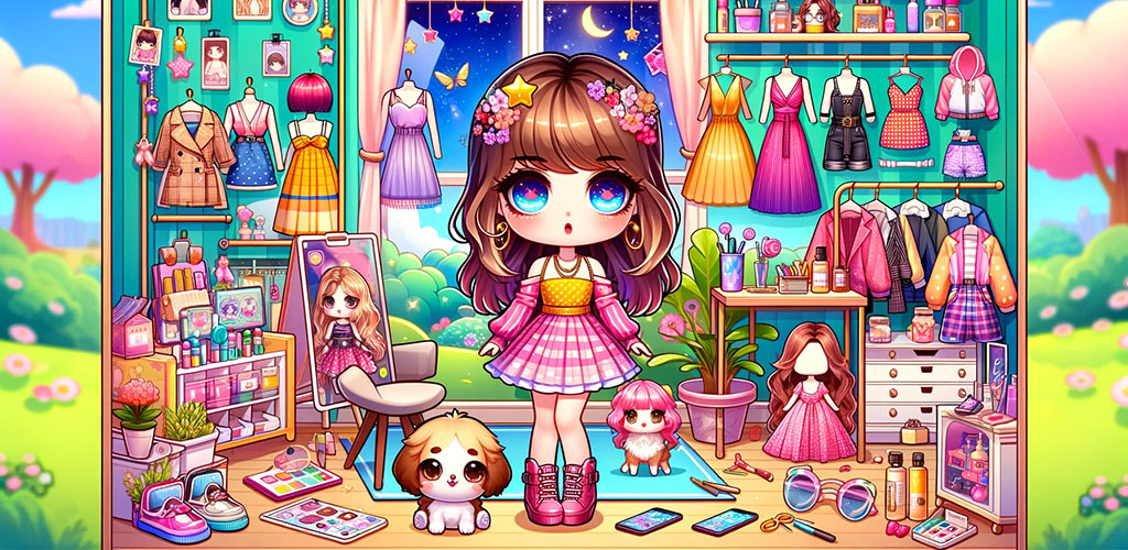 اسکرین شات 2 بازی DIY Paper Doll Chibi DressUp