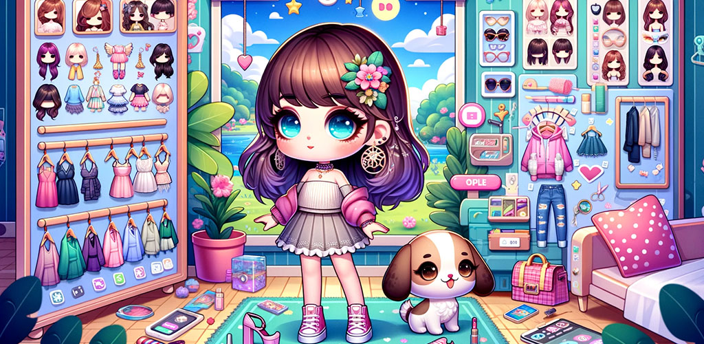 اسکرین شات 3 بازی DIY Paper Doll Chibi DressUp