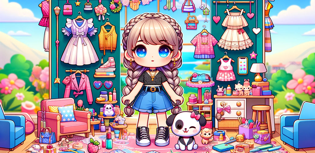 اسکرین شات 1 بازی DIY Paper Doll Chibi DressUp