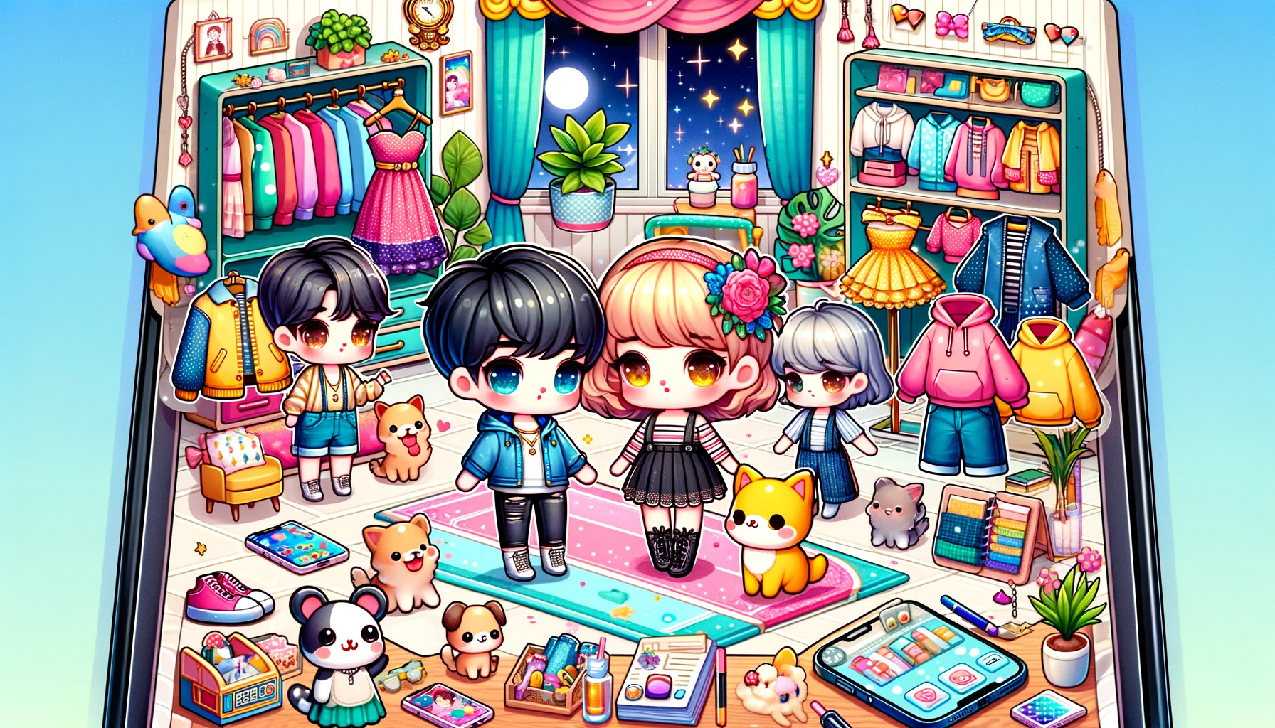 اسکرین شات 7 بازی DIY Paper Doll Chibi DressUp