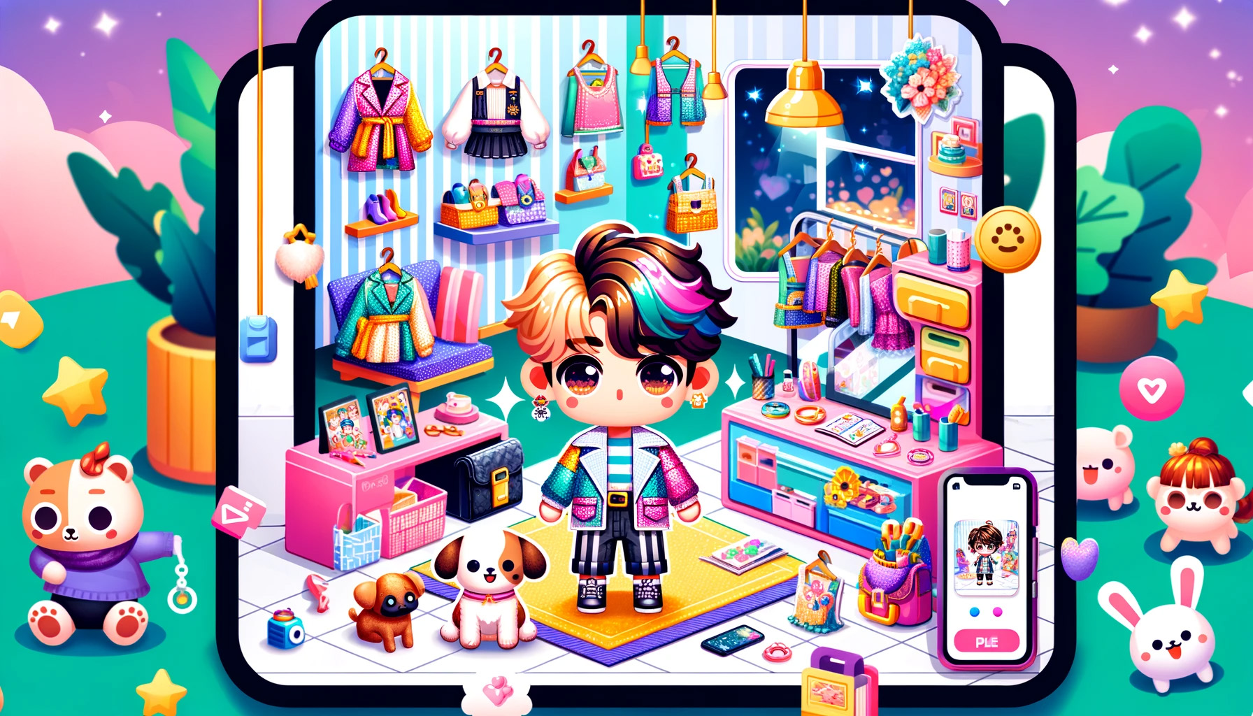 اسکرین شات 5 بازی DIY Paper Doll Chibi DressUp