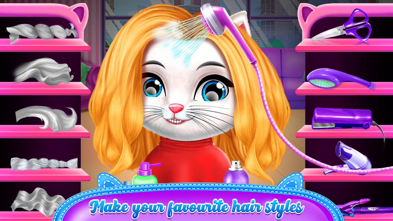 اسکرین شات 3 برنامه Chic Baby kitty Cat Hair Salon