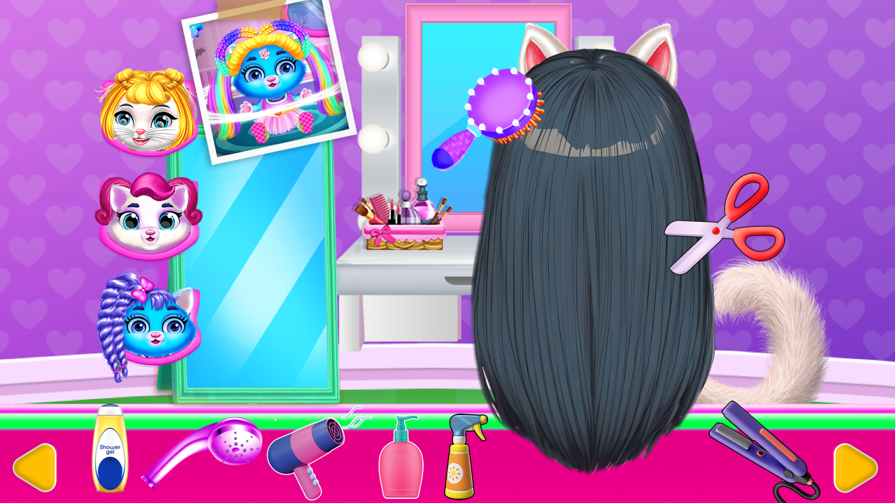 اسکرین شات 1 برنامه Chic Baby kitty Cat Hair Salon