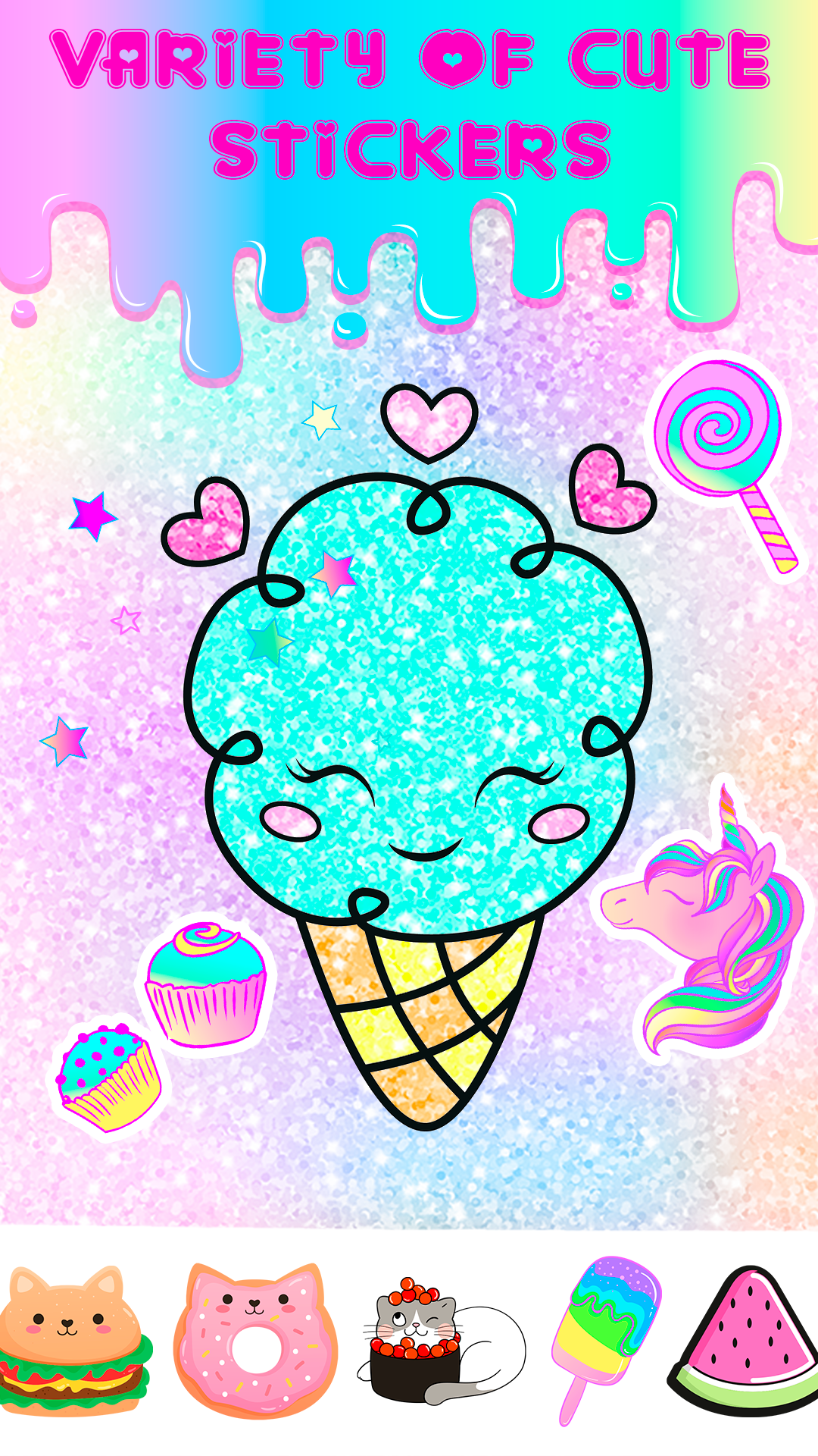 اسکرین شات 2 برنامه Coloring Kawaii: Offline games