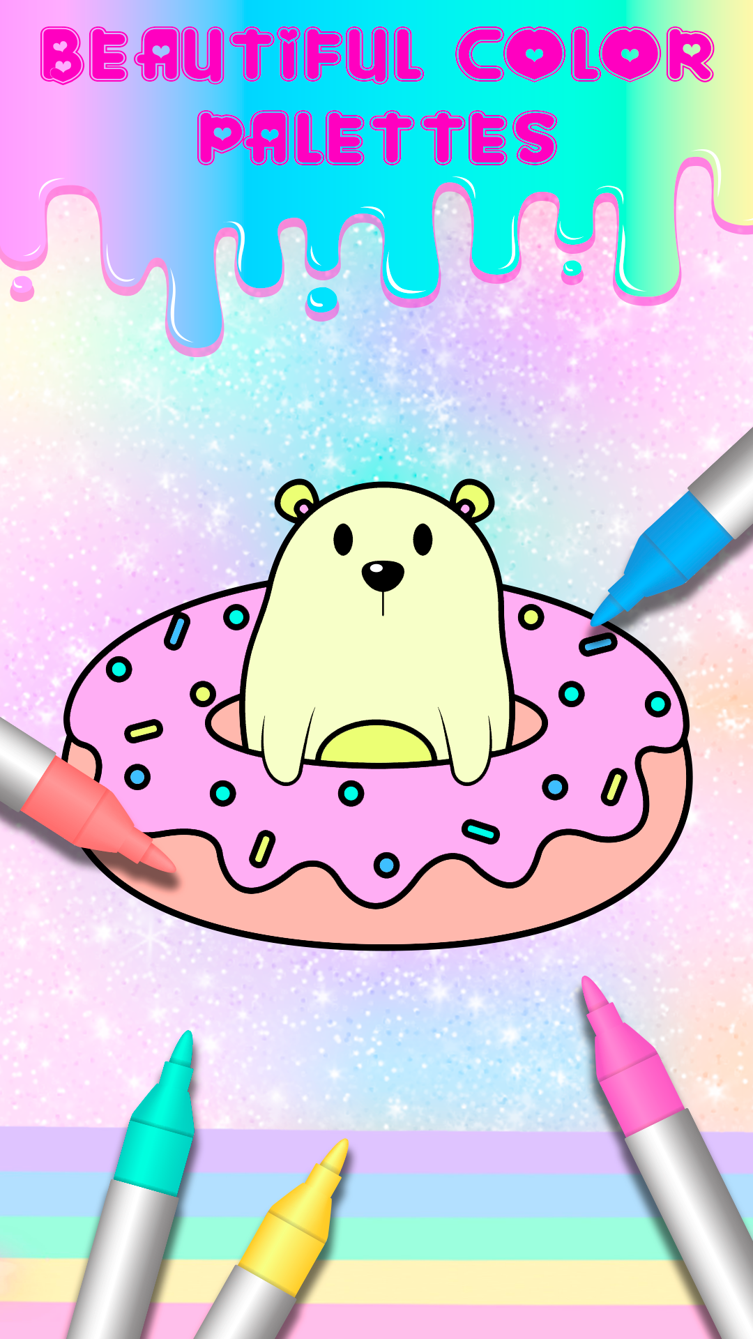 اسکرین شات 3 برنامه Coloring Kawaii: Offline games