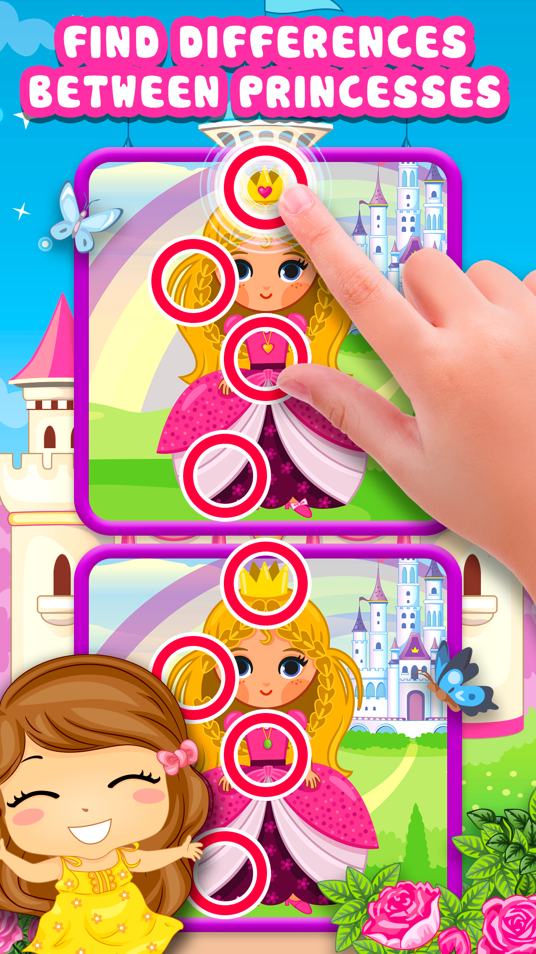 اسکرین شات 3 بازی Spot 5 Differences Girls Games