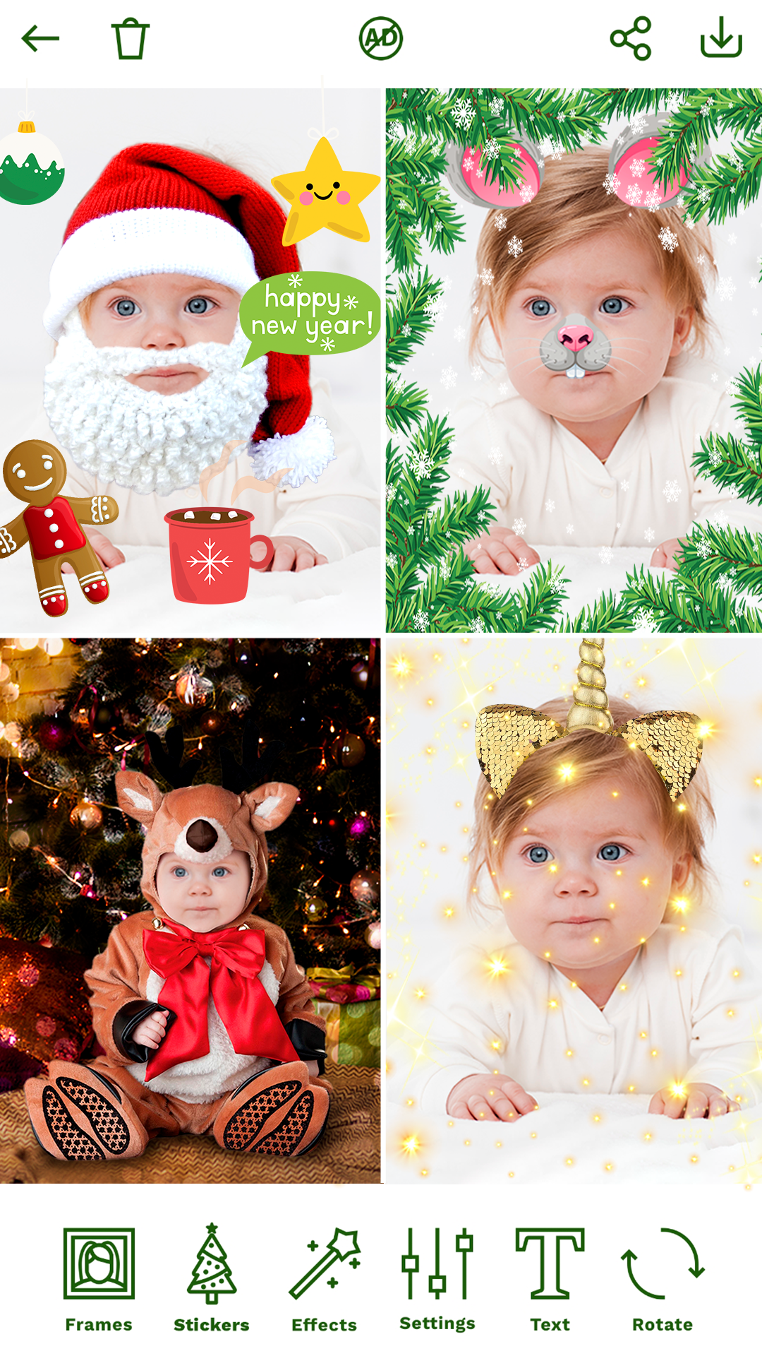 اسکرین شات 5 برنامه Christmas Frames Photo Editor