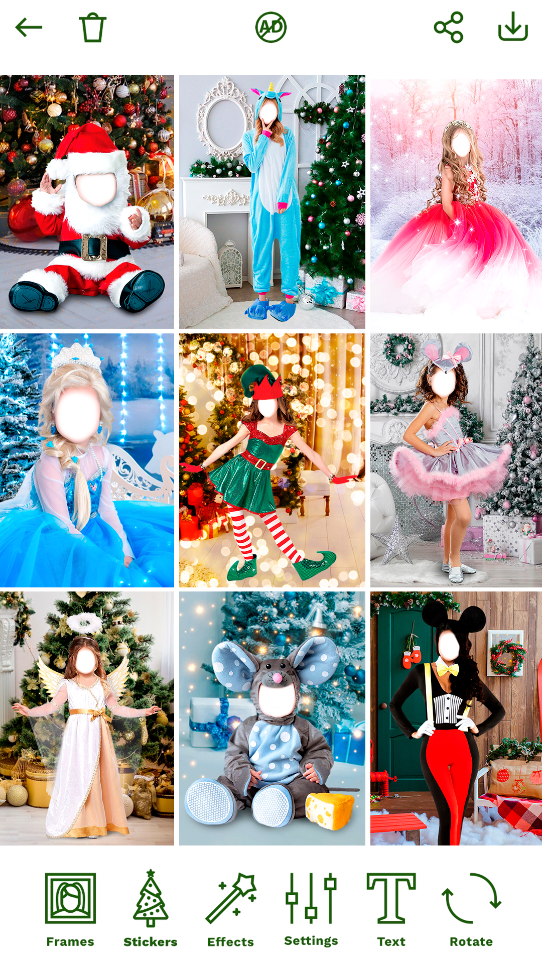 اسکرین شات 2 برنامه Christmas Frames Photo Editor