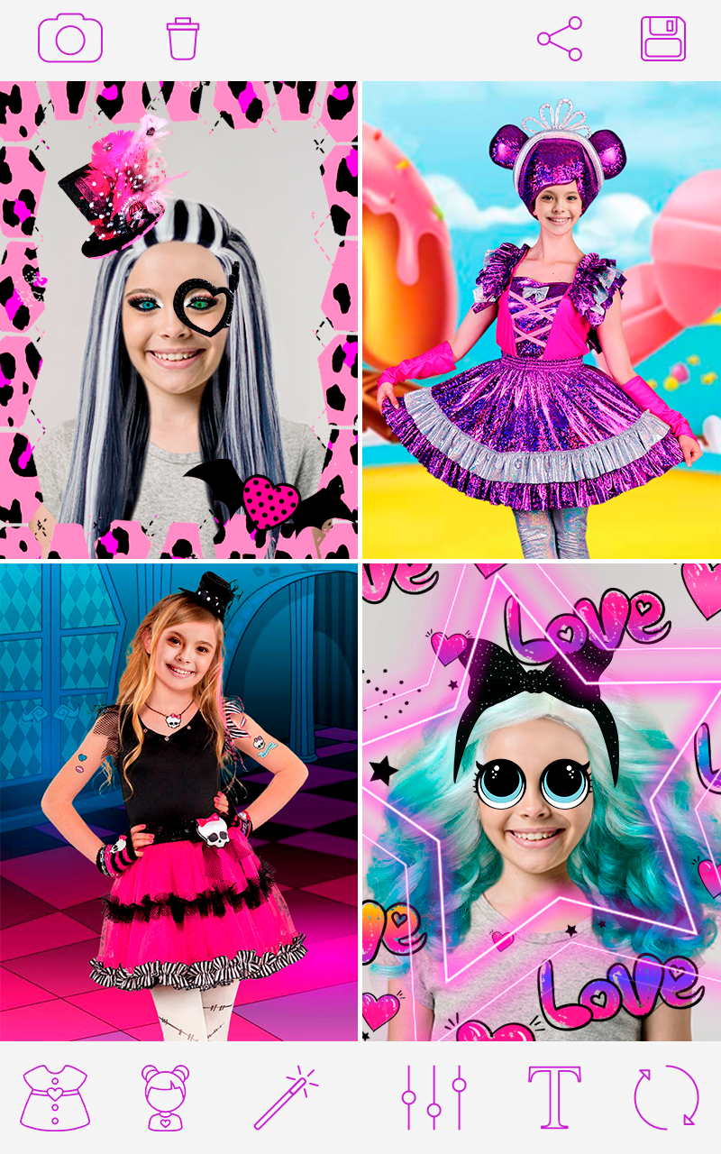 اسکرین شات 6 برنامه Doll Photo Frame Photo Editor