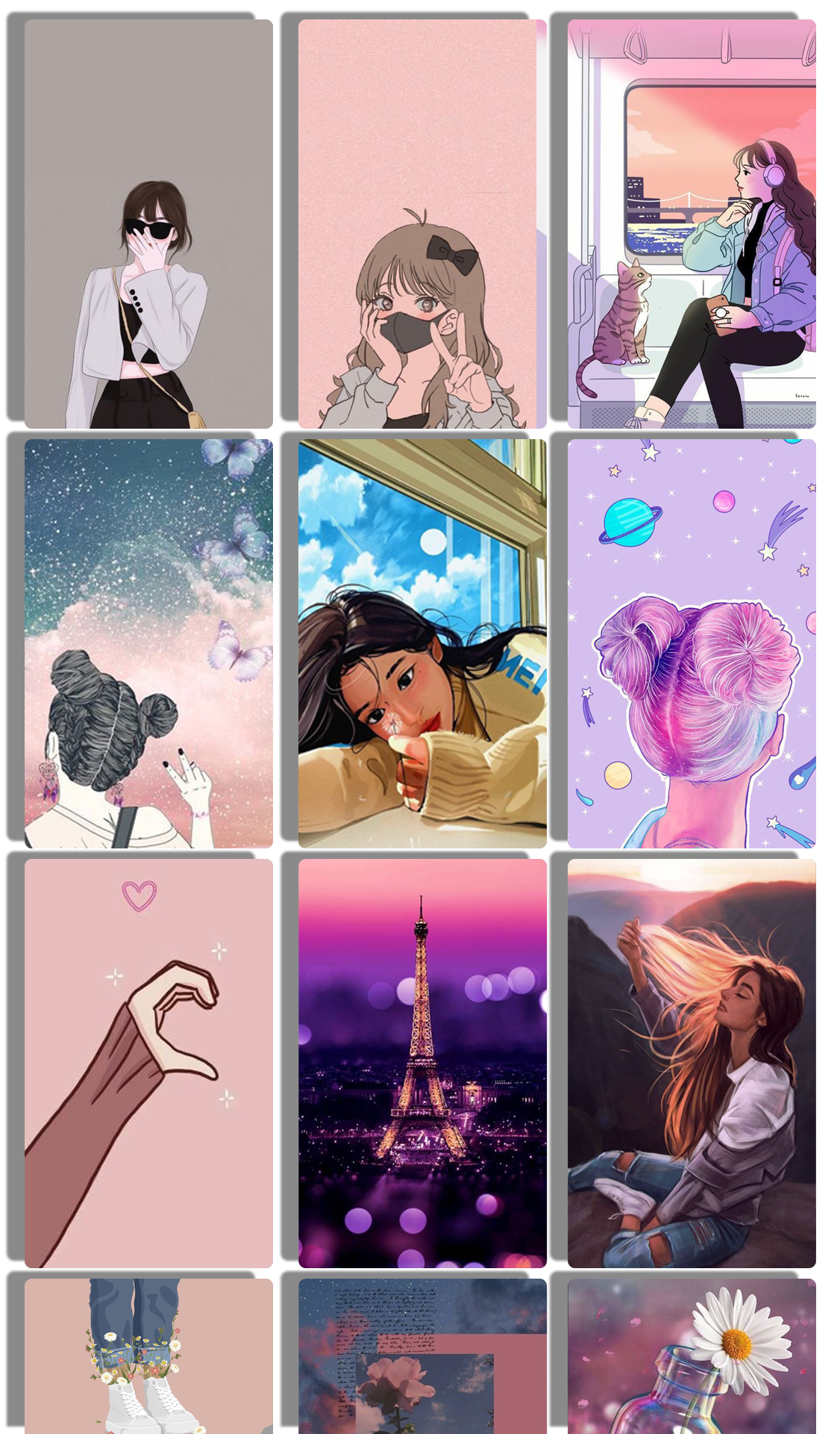 اسکرین شات 3 برنامه Girly Wallpapers & Backgrounds