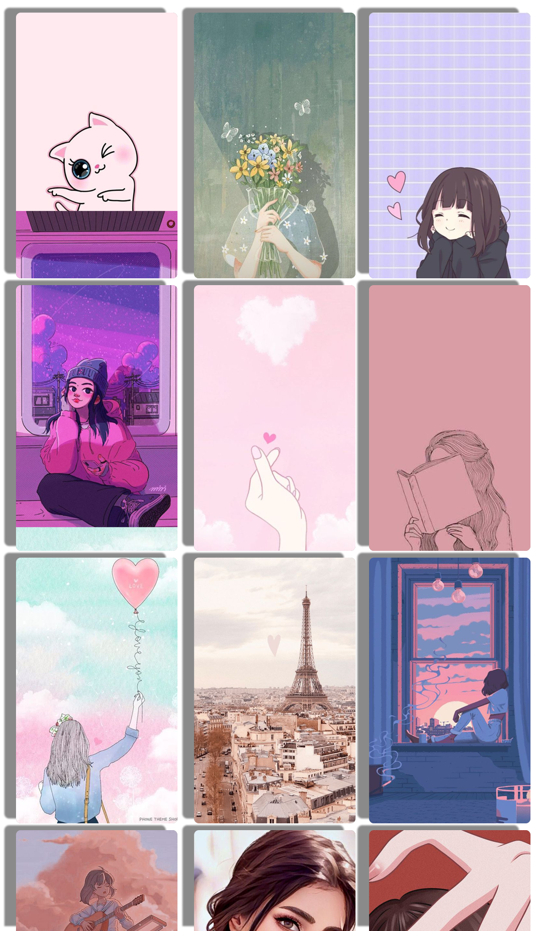 اسکرین شات 1 برنامه Girly Wallpapers & Backgrounds