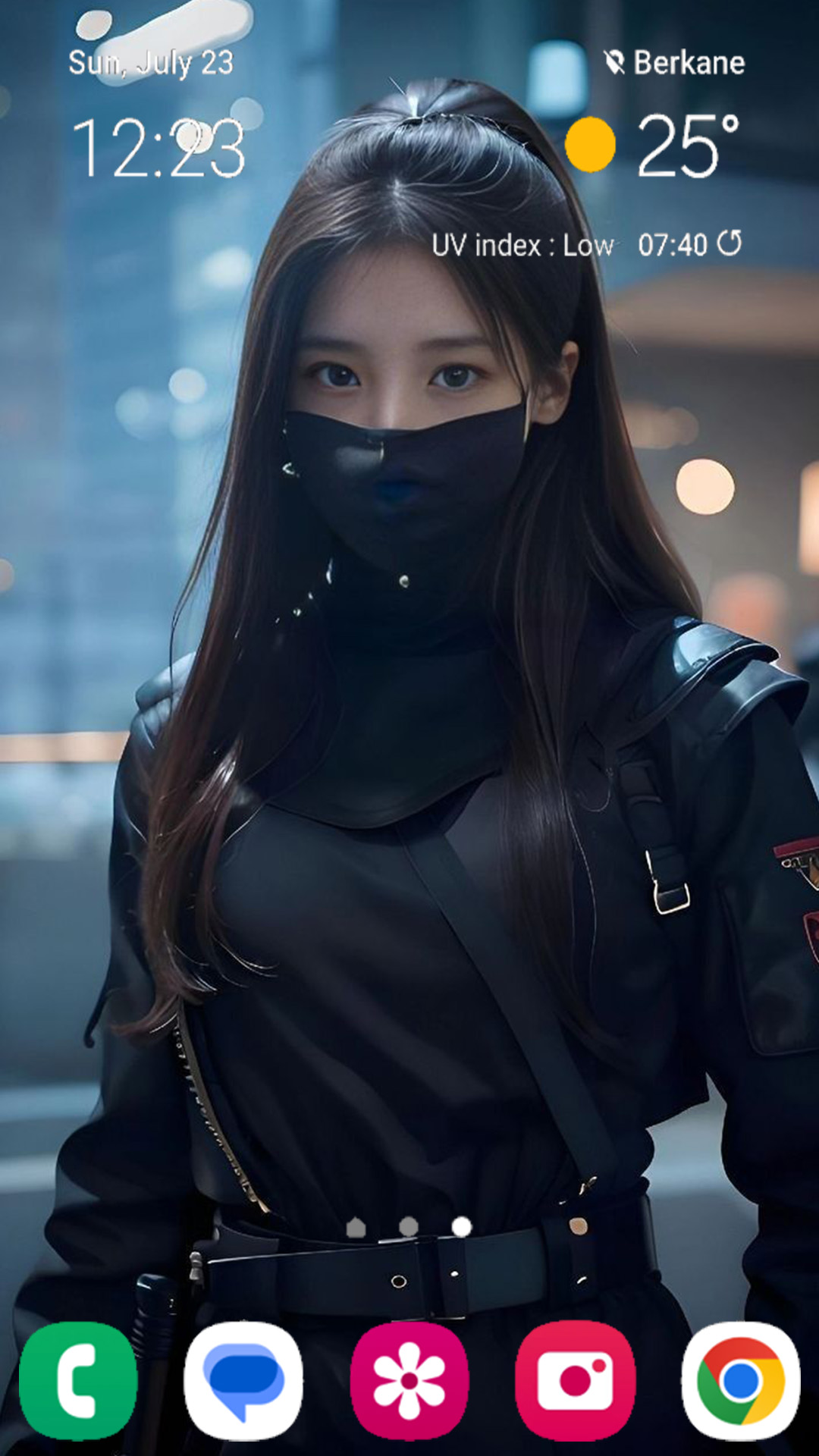 اسکرین شات 3 برنامه Girl Mask Wallpaper
