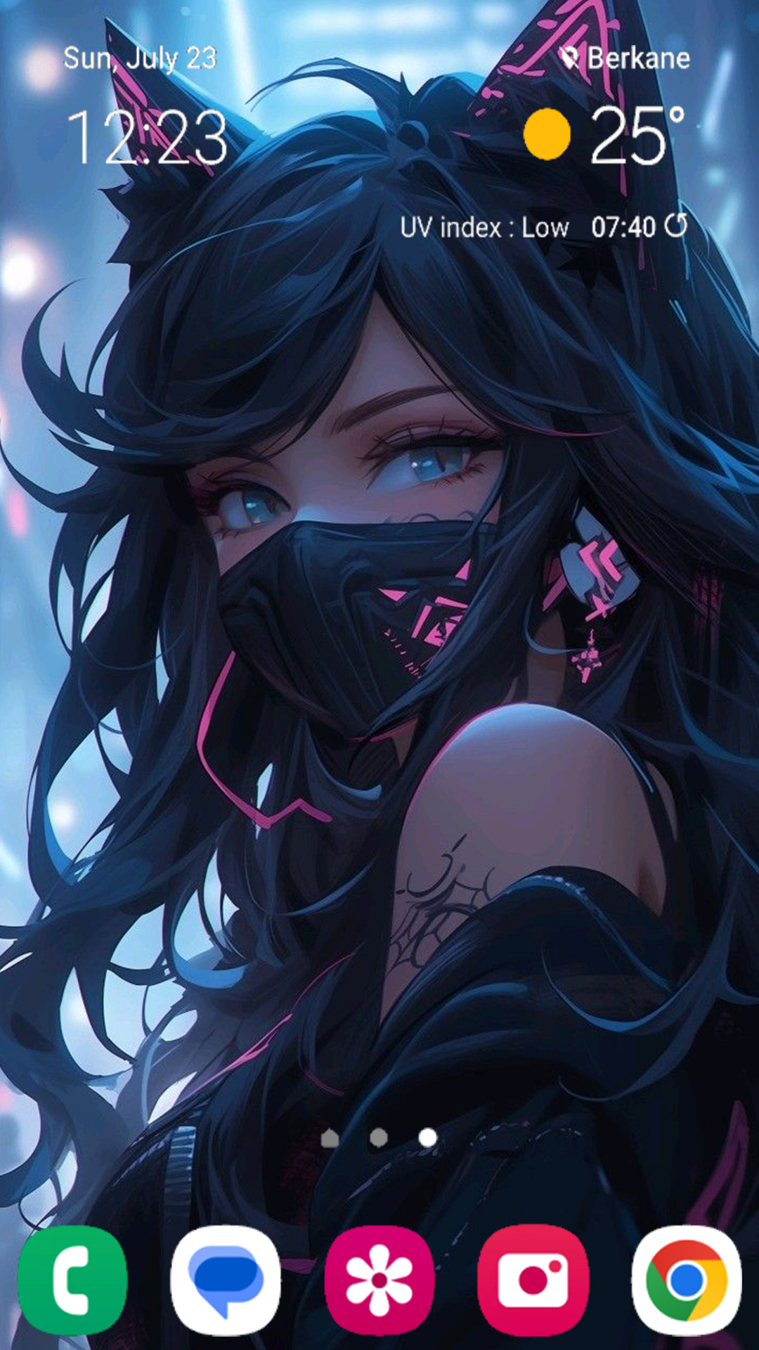 اسکرین شات 4 برنامه Girl Mask Wallpaper