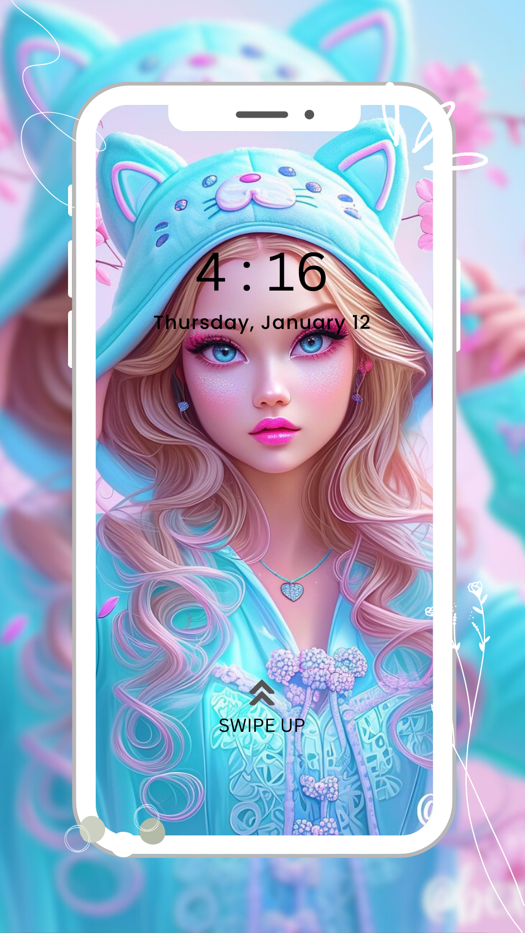 اسکرین شات 2 برنامه Girly Wallpapers