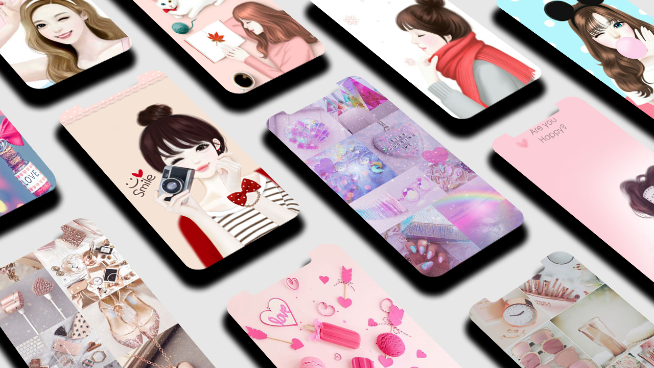 اسکرین شات 1 برنامه Girly Wallpaper