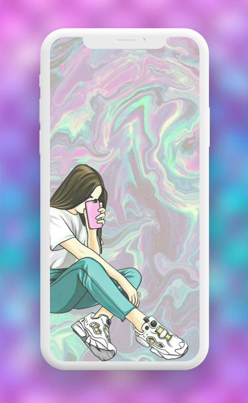 اسکرین شات 6 برنامه Cute Girly Wallpaper