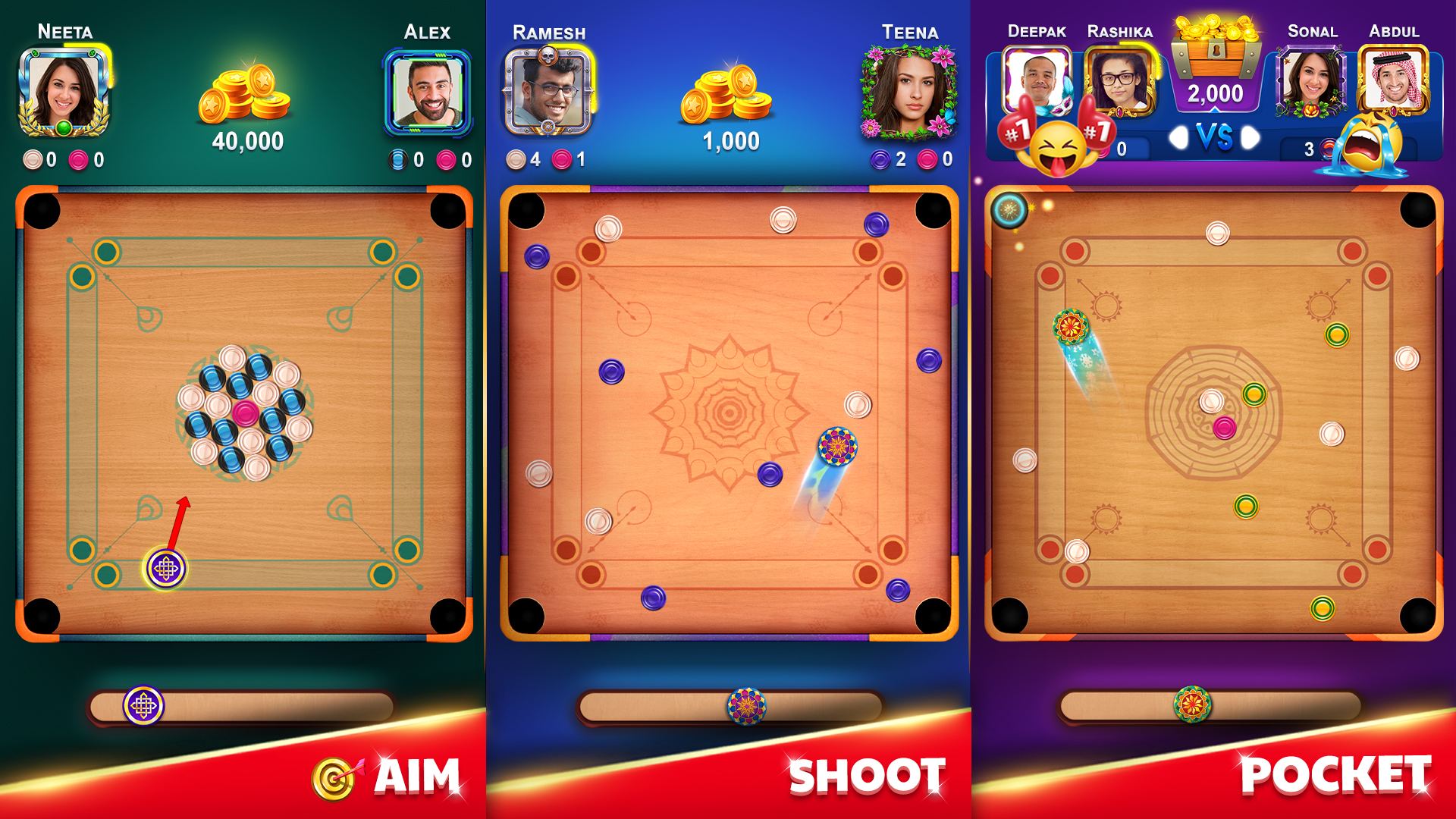 اسکرین شات 1 بازی Carrom King™