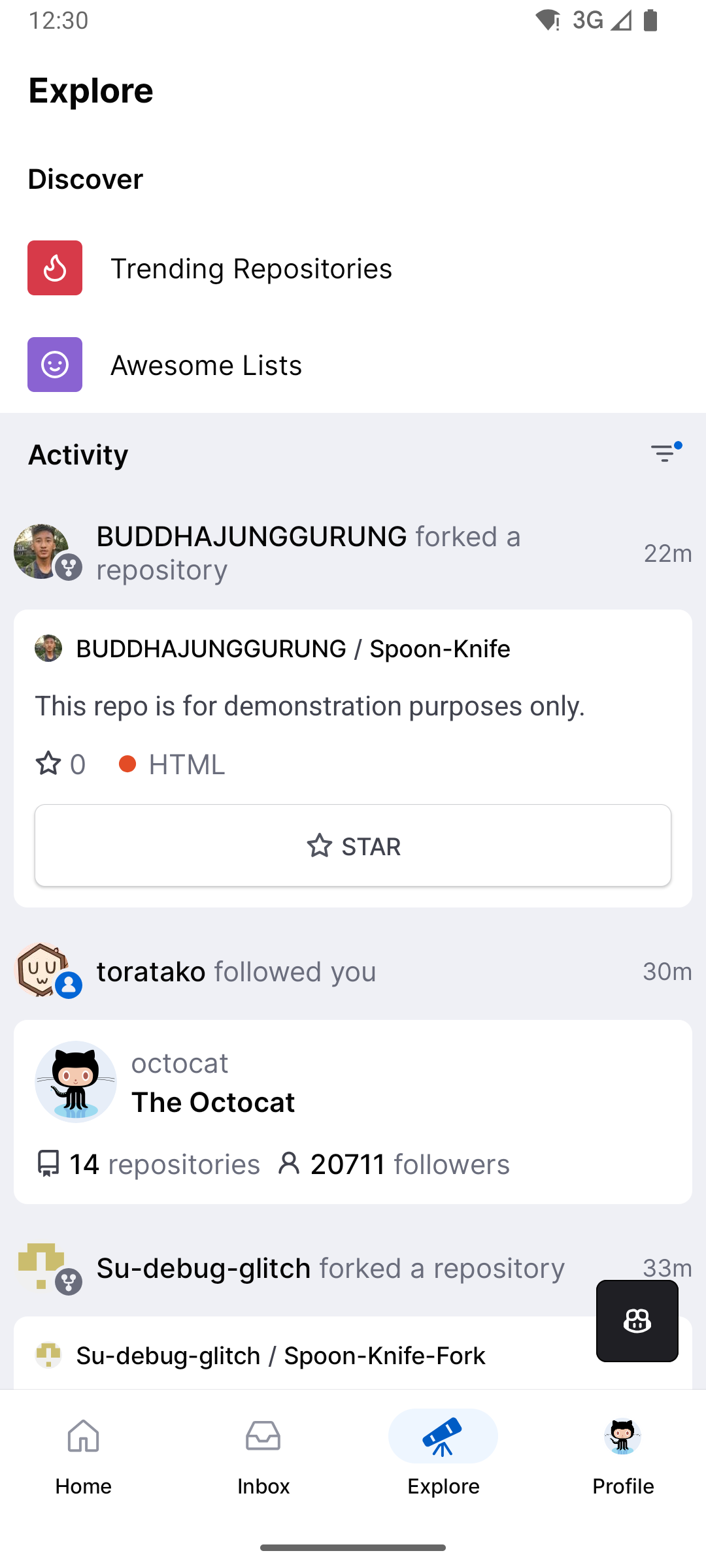 اسکرین شات 7 برنامه GitHub