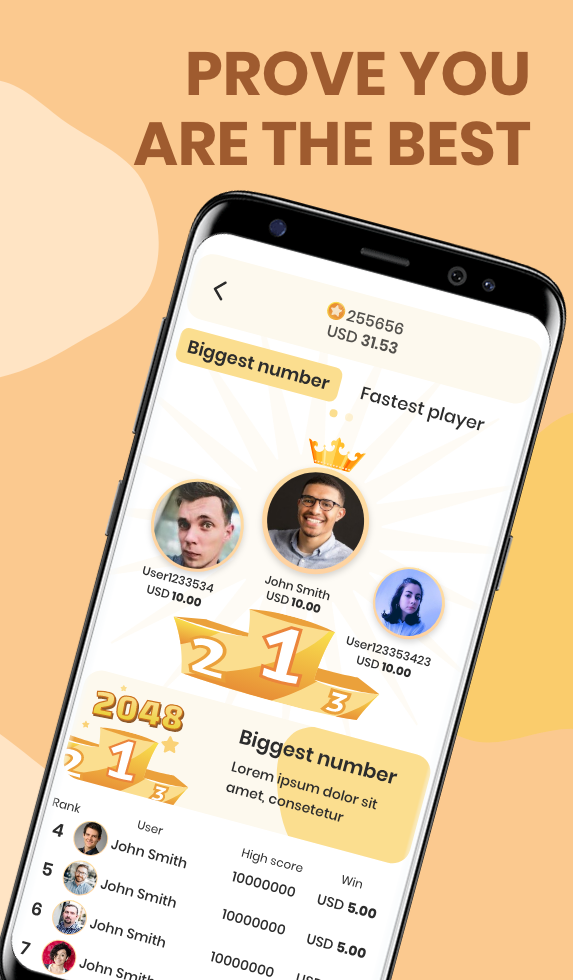 اسکرین شات 3 بازی 2048 - Solve and earn money!