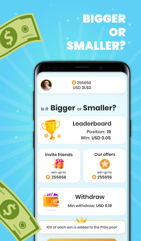 اسکرین شات 3 بازی Earn money Givvy Higher Lower