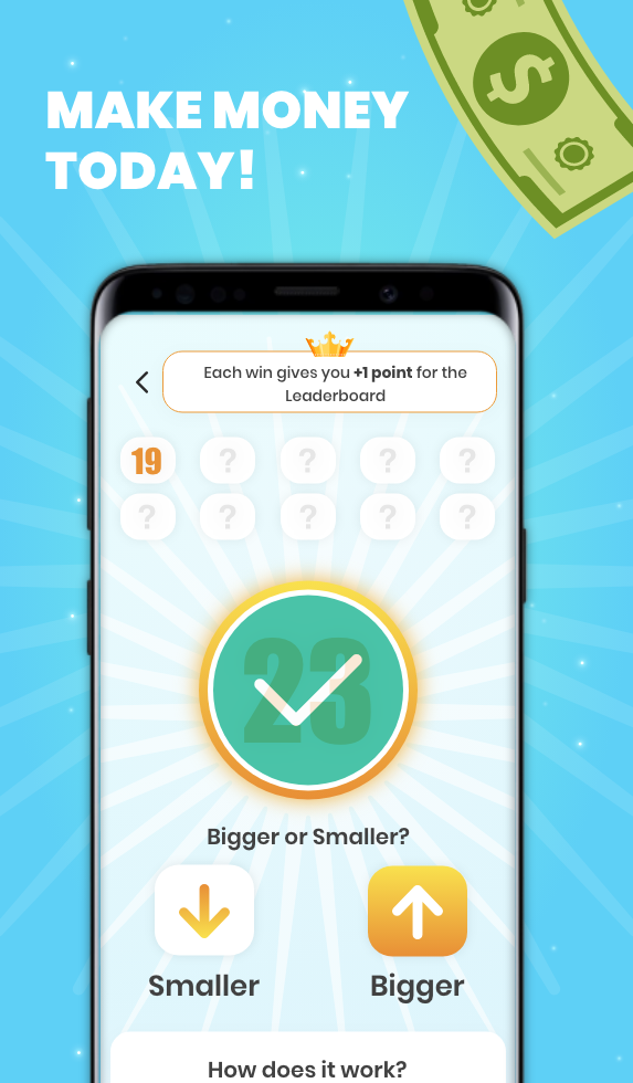 اسکرین شات 2 بازی Earn money Givvy Higher Lower