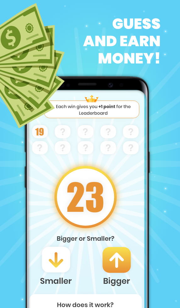 اسکرین شات 1 بازی Earn money Givvy Higher Lower