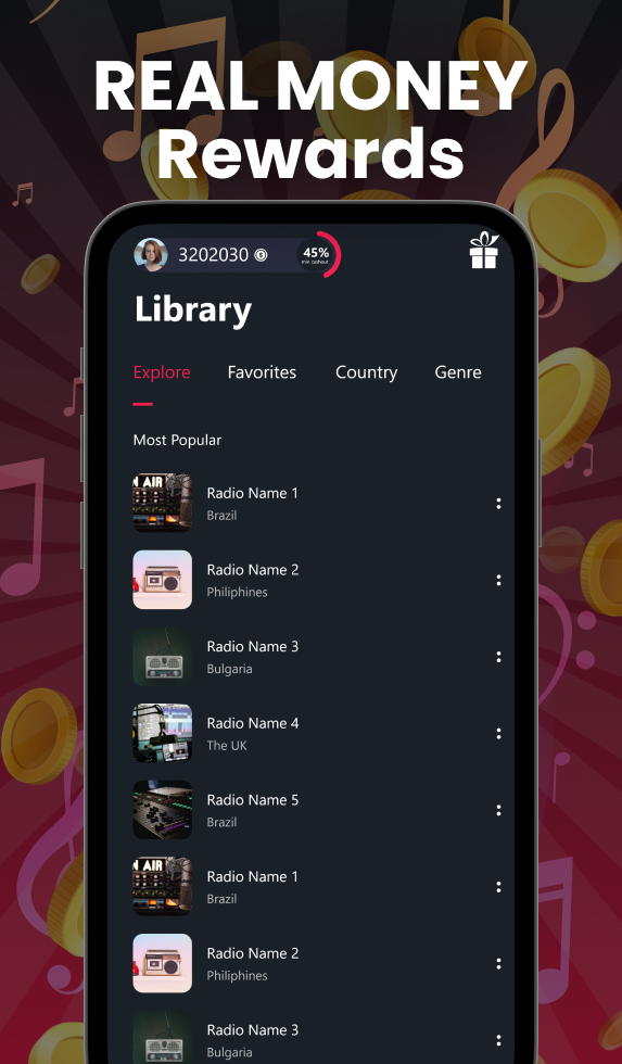 اسکرین شات 1 برنامه Givvy Radios - Listen & Enjoy!