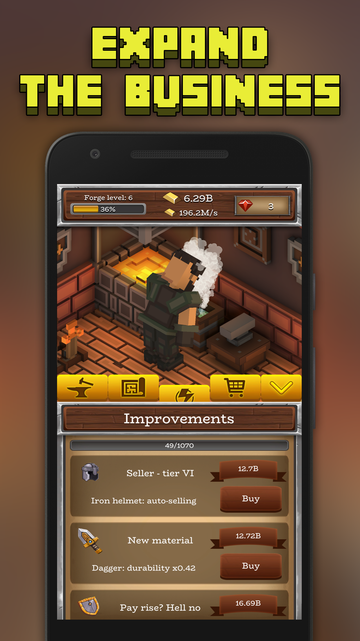 اسکرین شات 4 بازی ForgeCraft - Crafting Tycoon