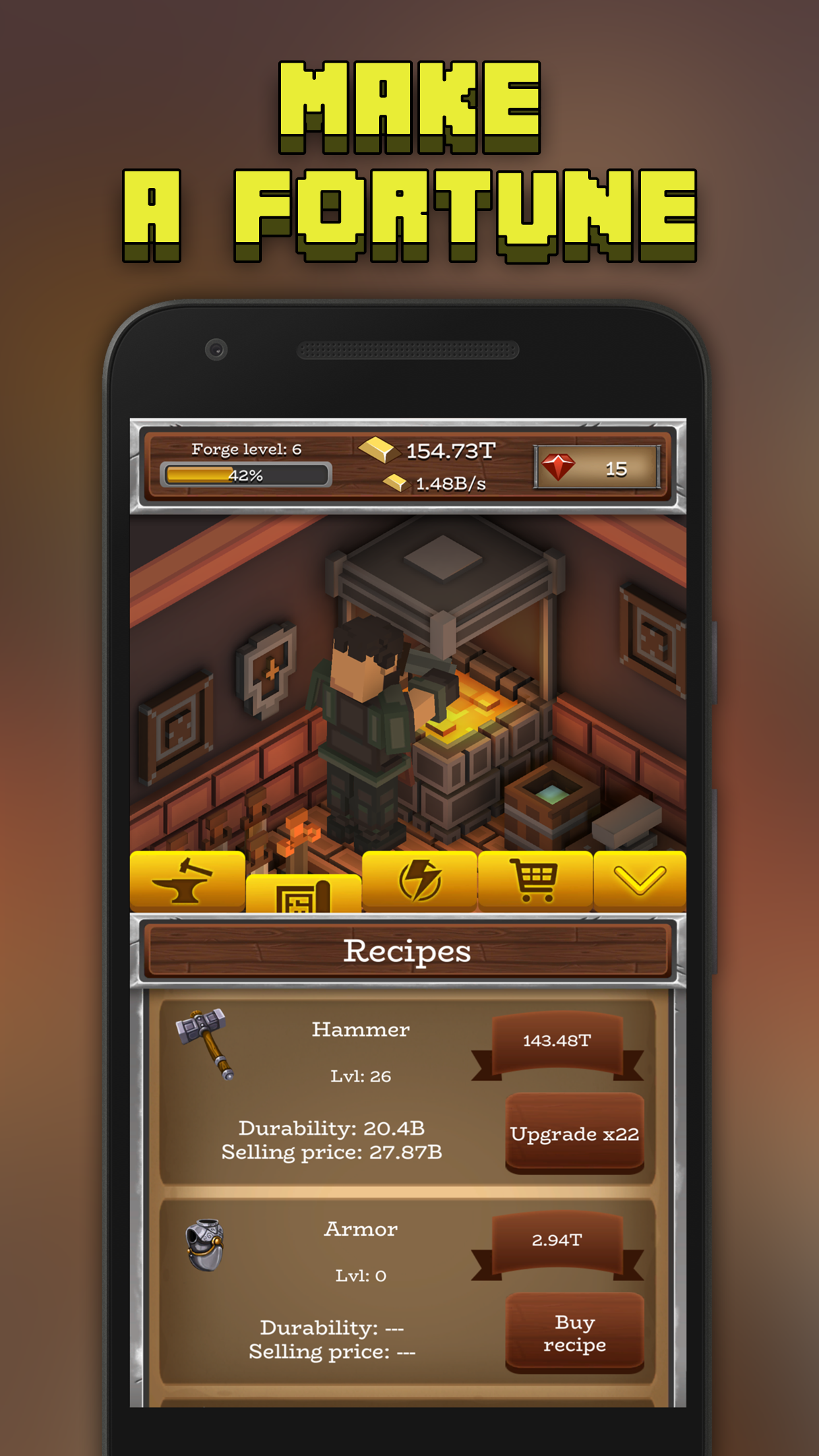 اسکرین شات 2 بازی ForgeCraft - Crafting Tycoon