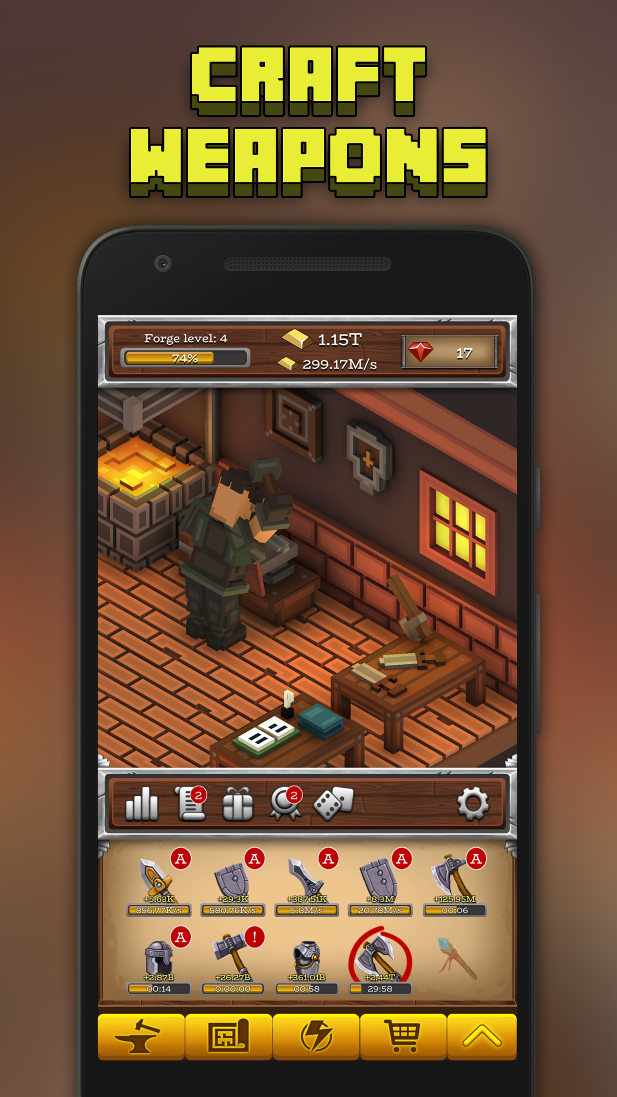 اسکرین شات 1 بازی ForgeCraft - Crafting Tycoon