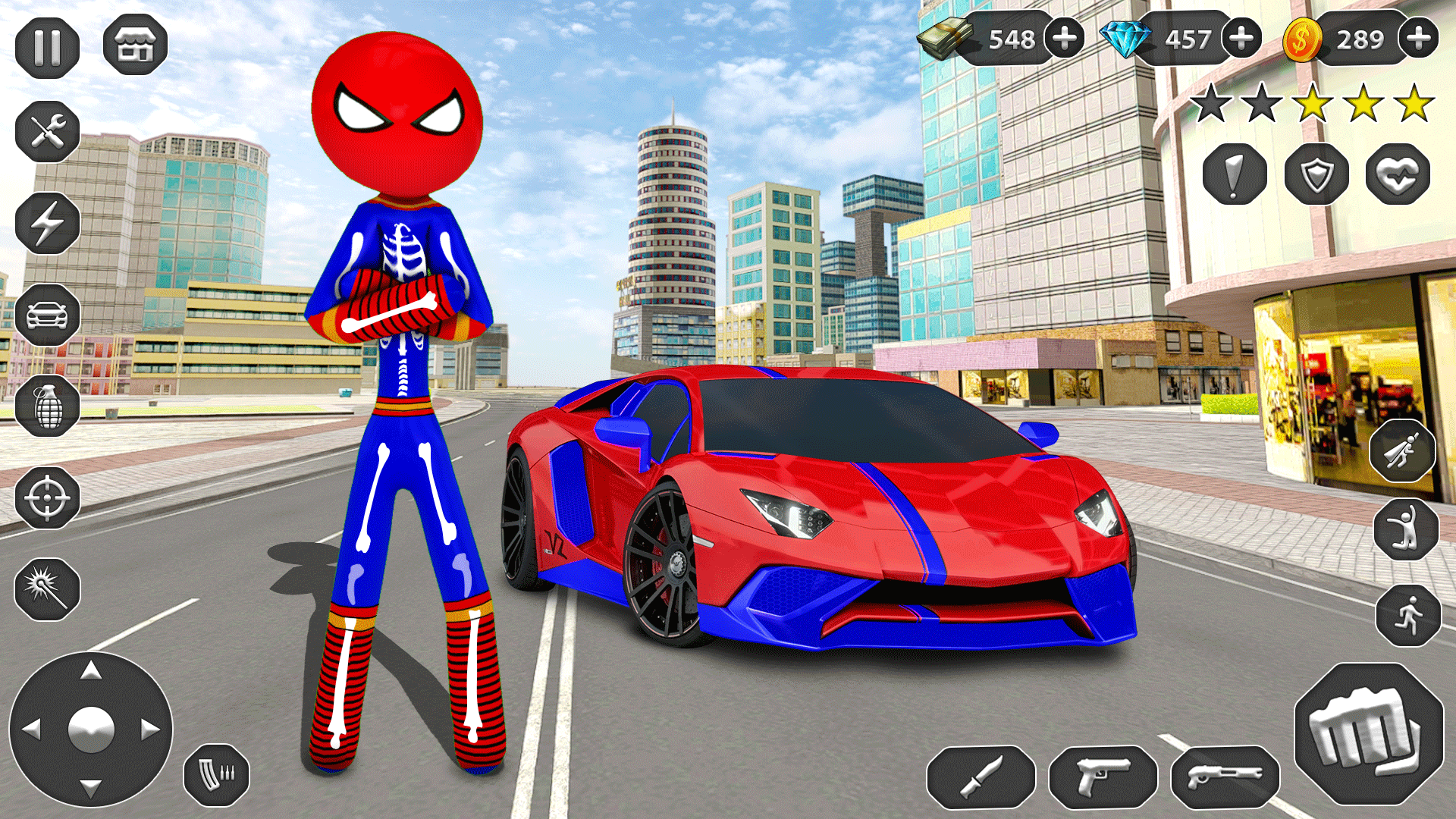 اسکرین شات 4 برنامه Stick Rope Hero Superhero Game