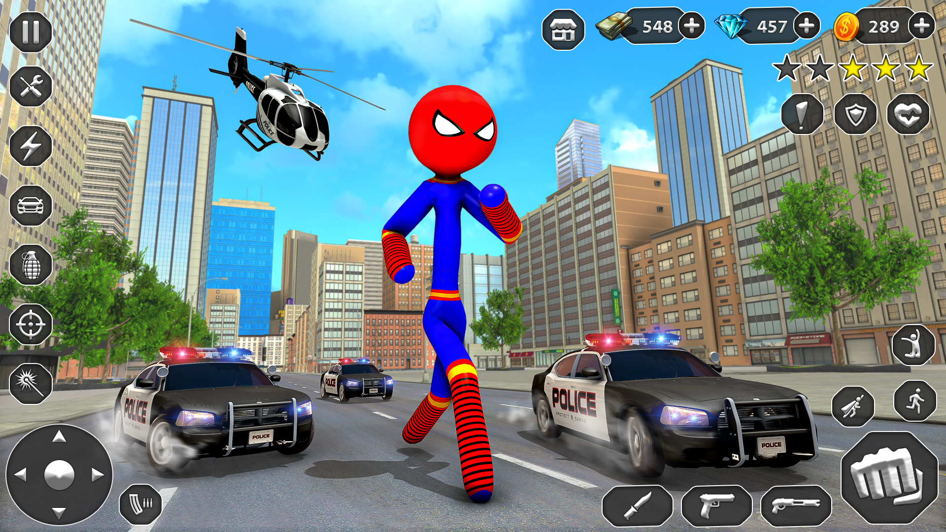 اسکرین شات 8 برنامه Stick Rope Hero Superhero Game