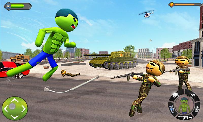 اسکرین شات 4 برنامه Stickman Bulky Hero City Smash