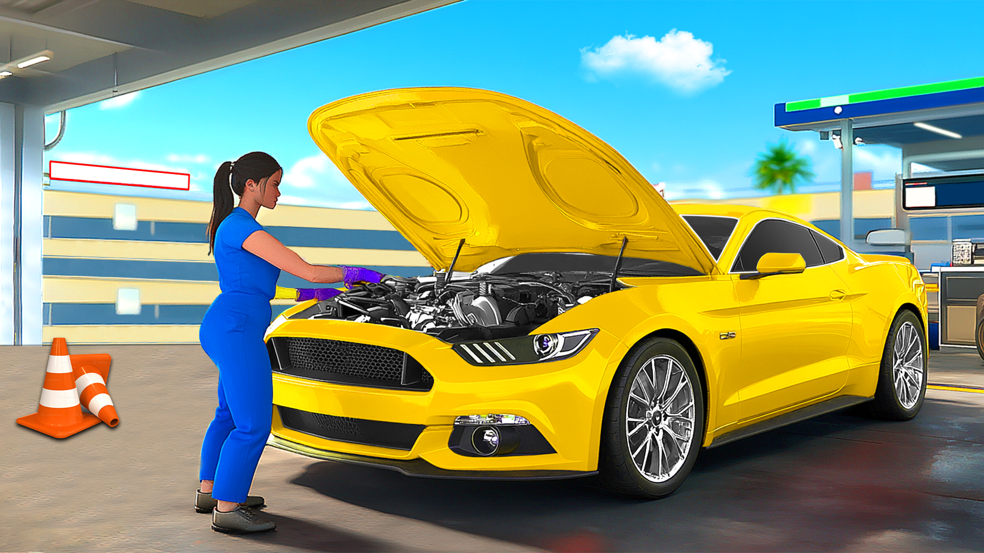 اسکرین شات 2 برنامه Gas Station Car Mechanic Sim