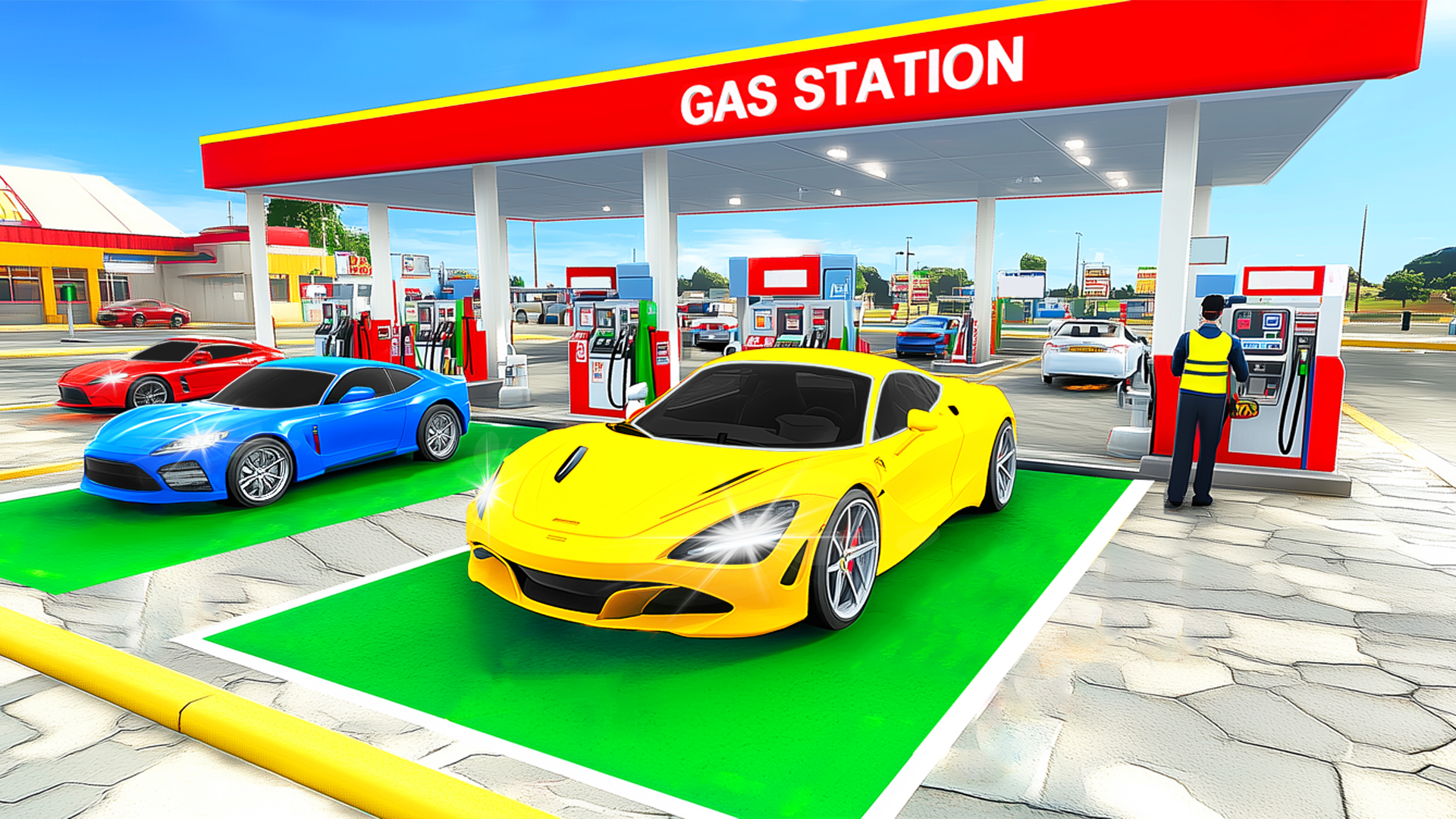 اسکرین شات 1 برنامه Gas Station Car Mechanic Sim