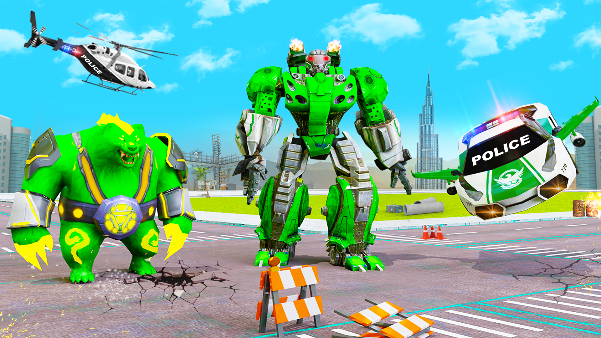 اسکرین شات 4 بازی Bear Robot Car Transform Games