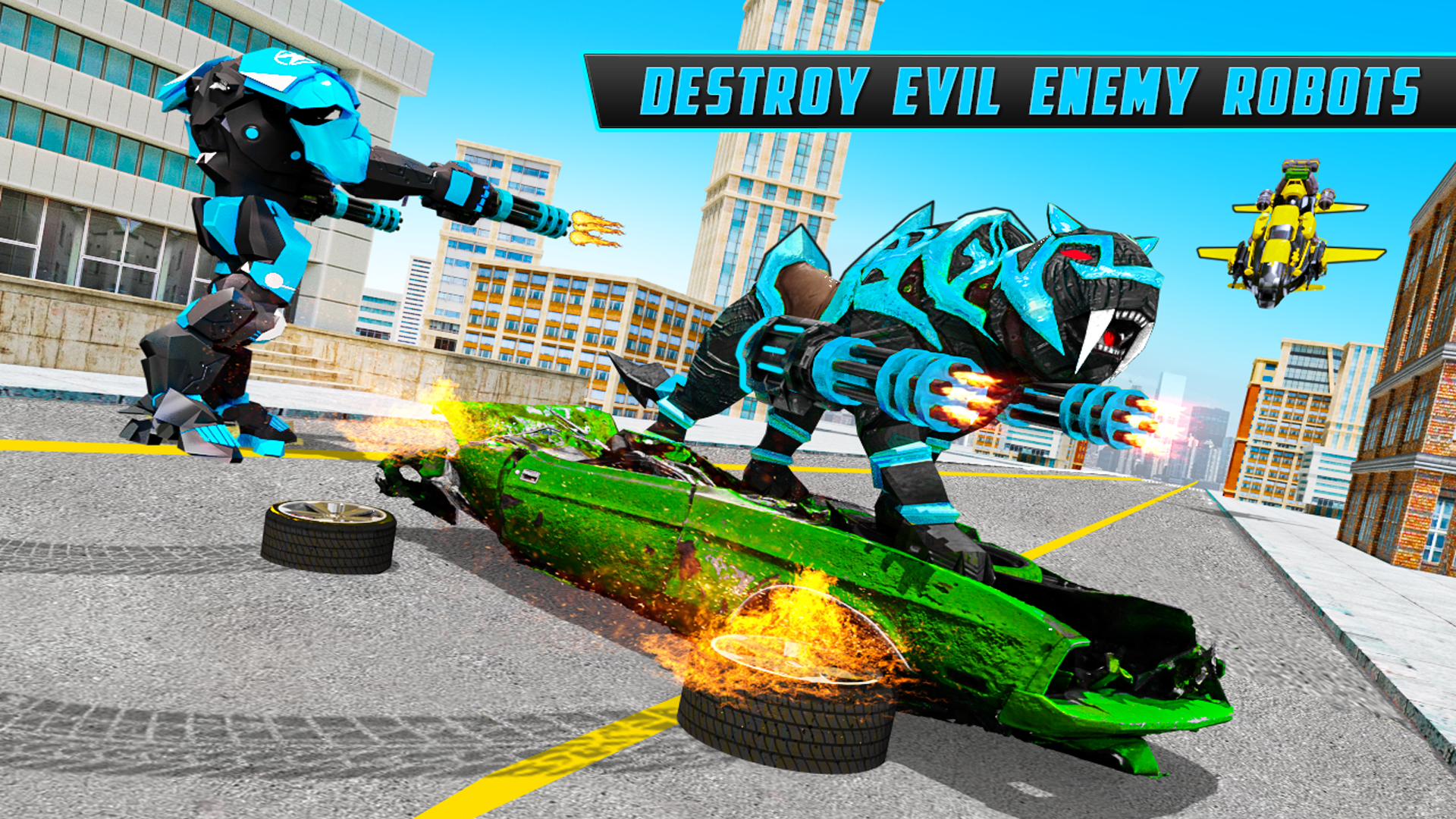 اسکرین شات 6 بازی Panther Robot Police Car Games