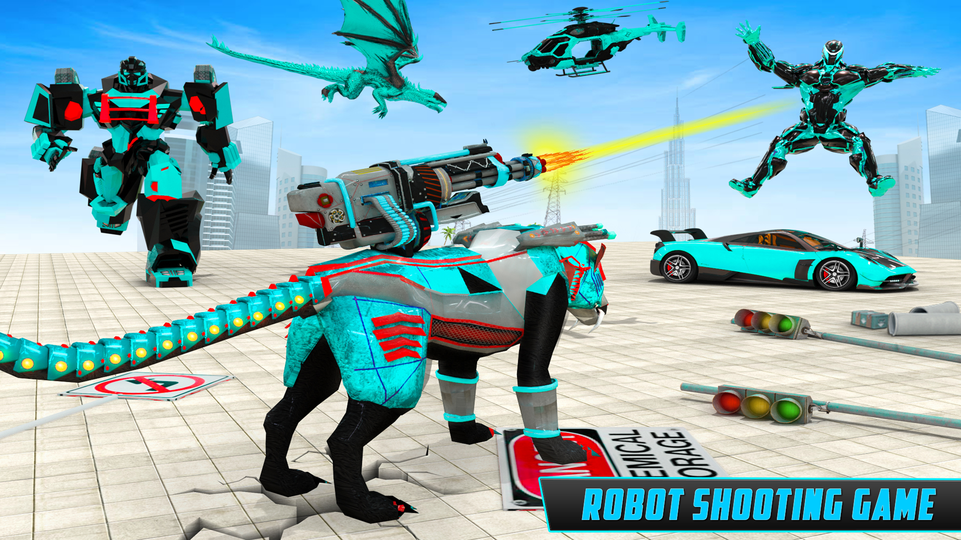 اسکرین شات 2 بازی Panther Robot Police Car Games