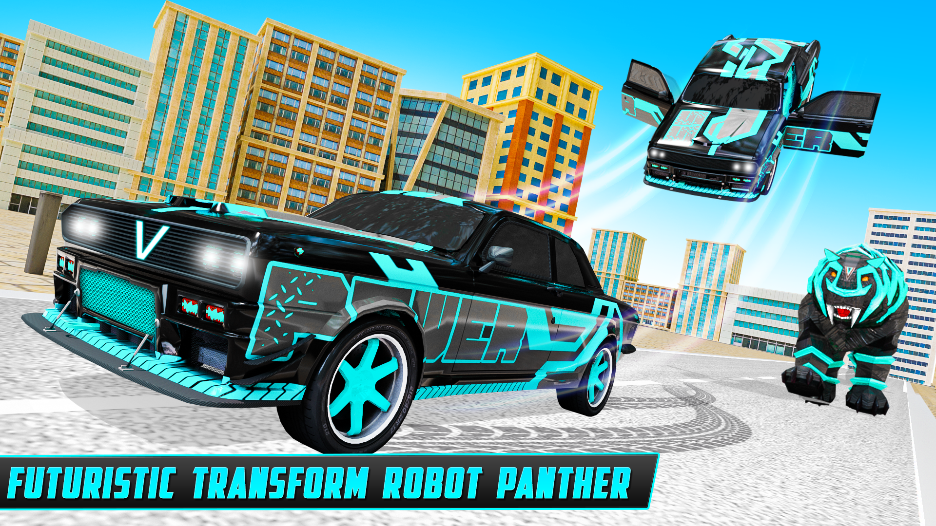 اسکرین شات 7 بازی Panther Robot Police Car Games