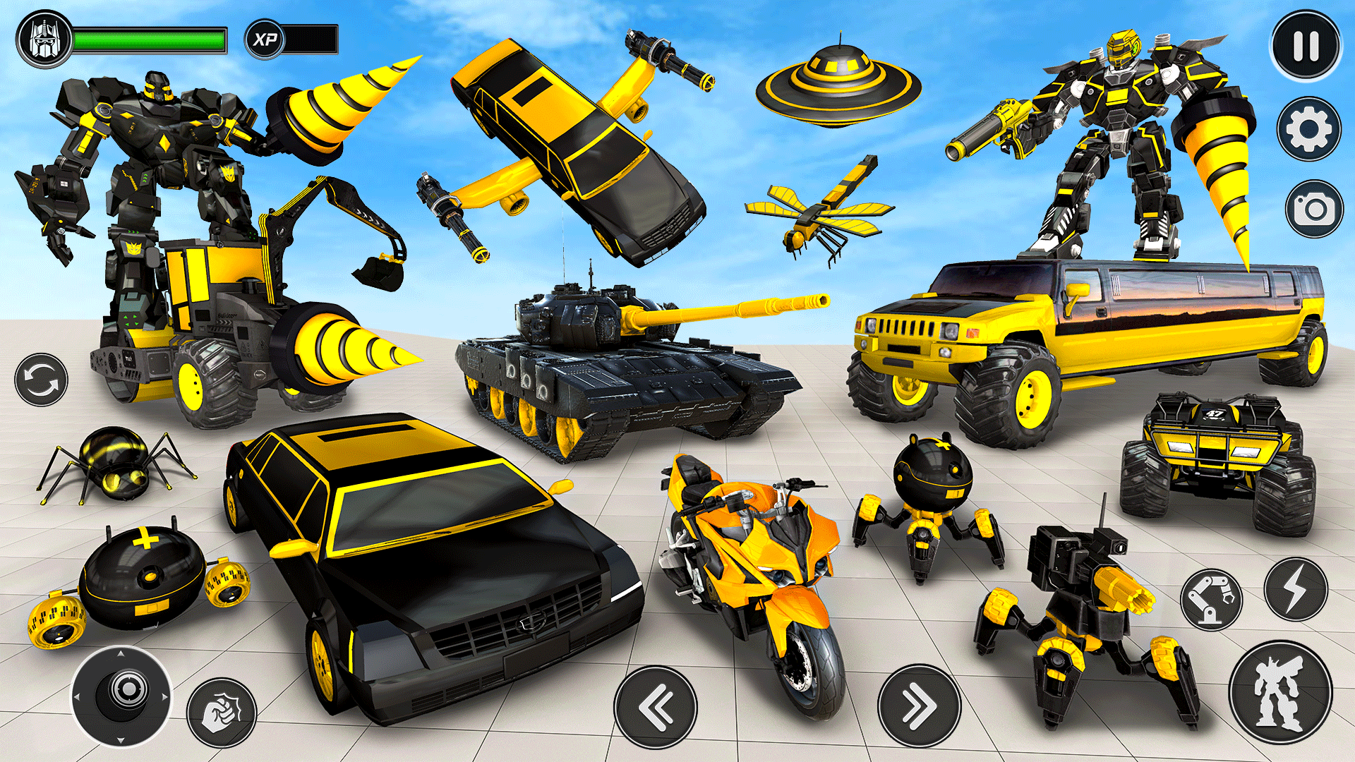 اسکرین شات 6 برنامه Incredible Robot Game Car Game