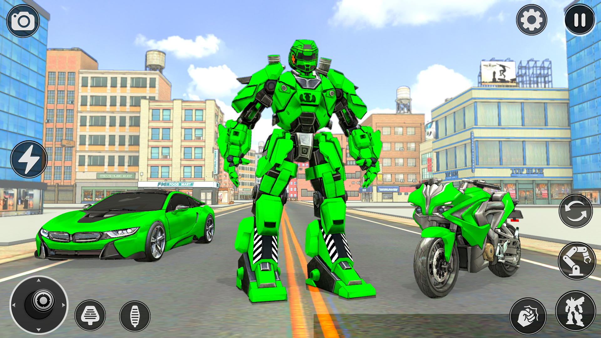 اسکرین شات 1 برنامه Monster Hero Robot Car Game