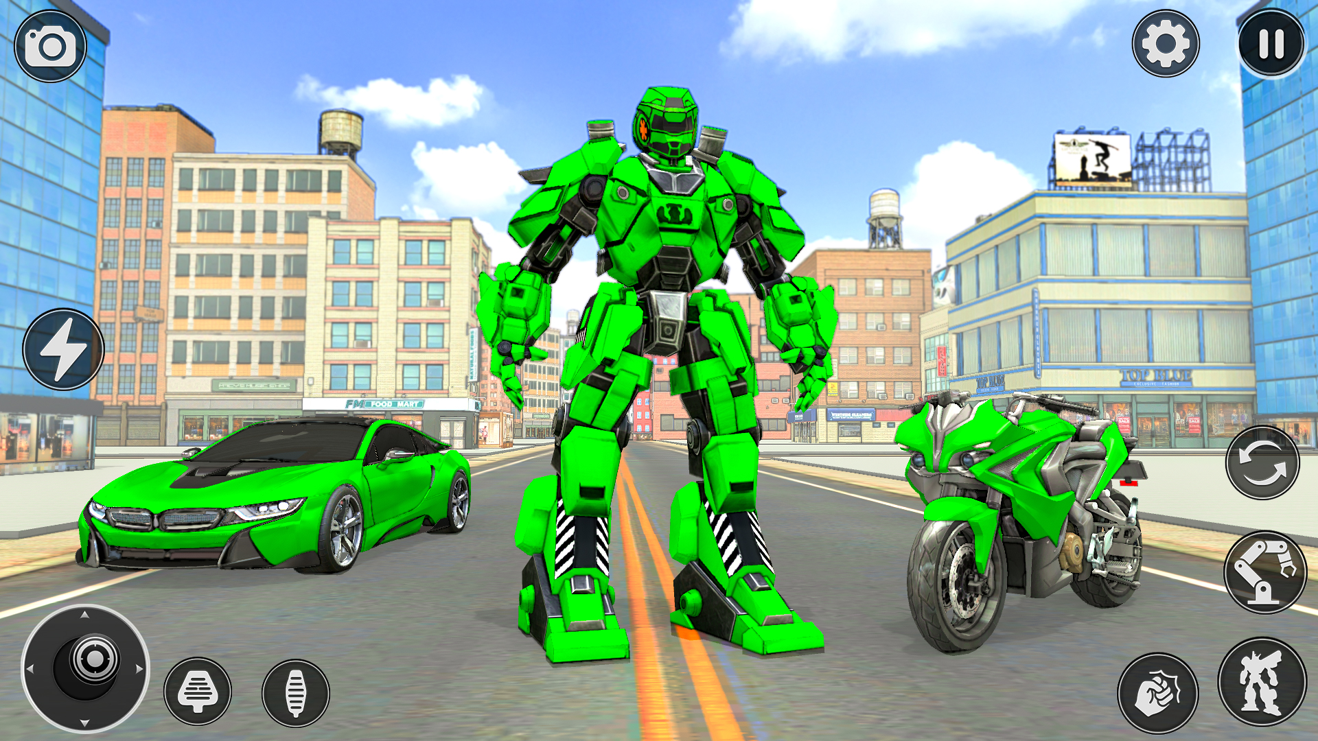 اسکرین شات 2 برنامه Incredible Robot Game Car Game