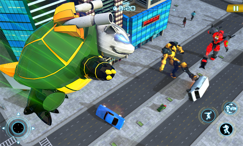 اسکرین شات برنامه Turtle Robot Car Robot Games 1