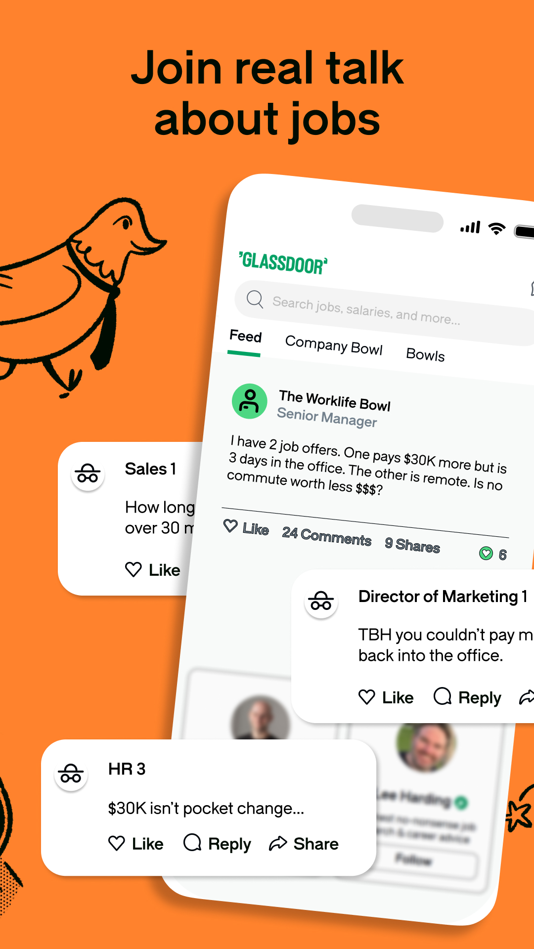 اسکرین شات 3 برنامه Glassdoor | Jobs & Careers